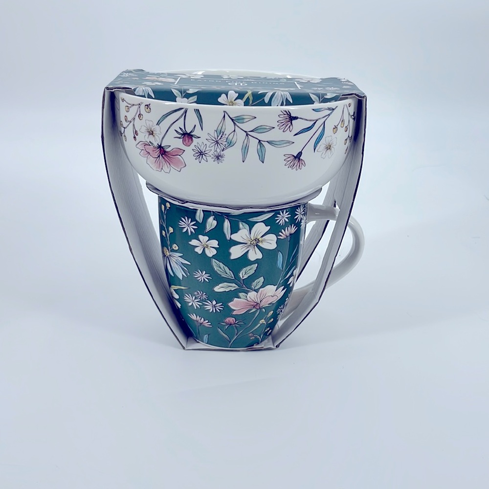 Eaton Fine Dining Floral Mug/Bowl Set